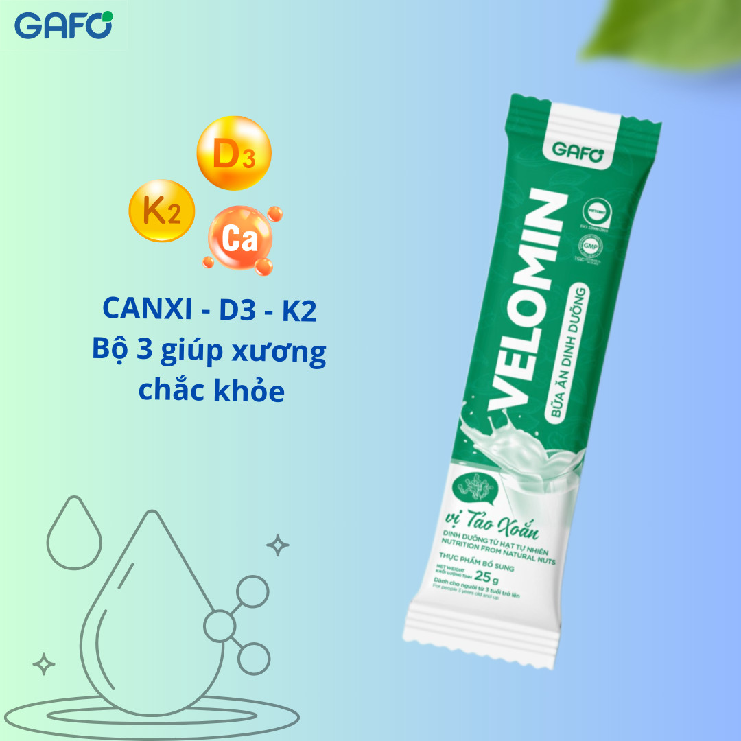 Bột ngũ cốc velomin 5 vị, bữa ăn thay thế.