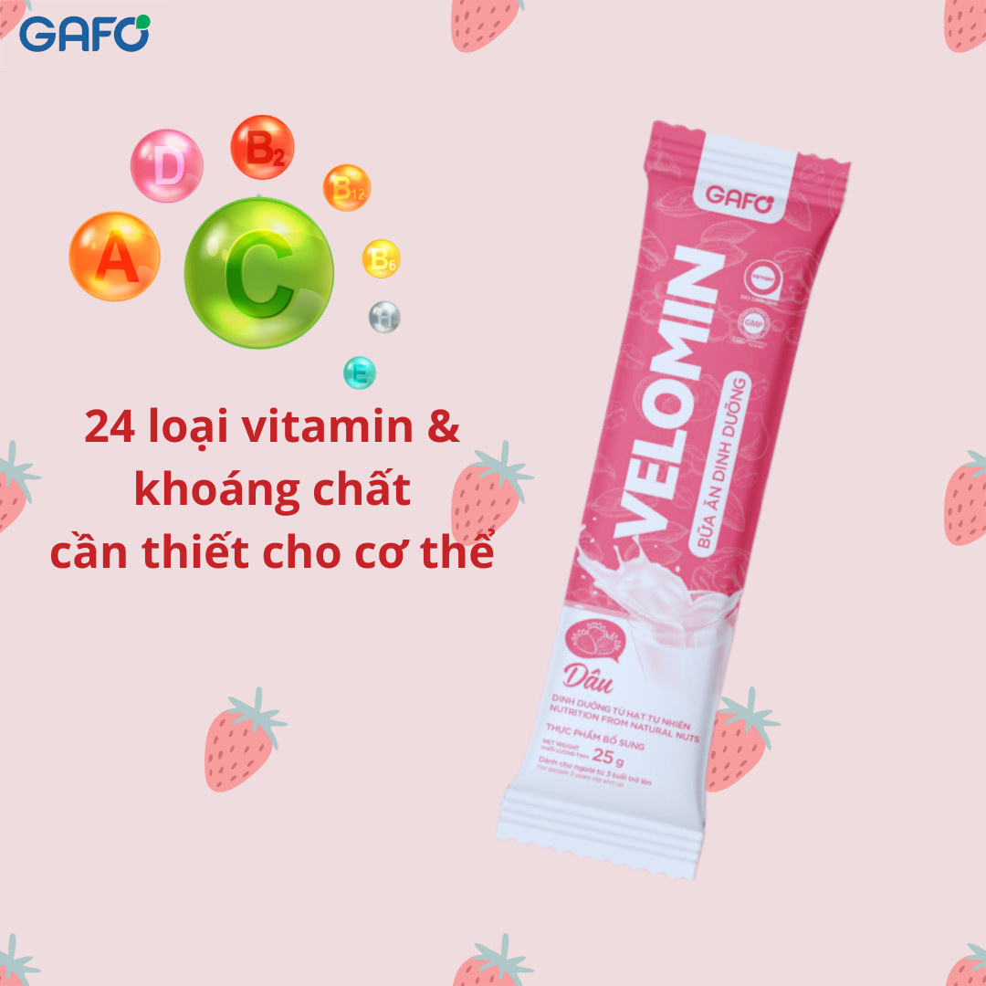 Bột ngũ cốc velomin 5 vị, bữa ăn thay thế.